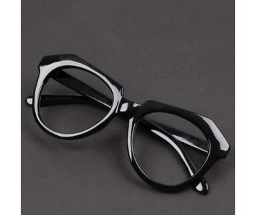 【送料無料】見た目よりかけ心地で勝負♪お洒落レンズなしファッションなブラック色メガネ太いフレーム-クラシック眼鏡フレーム