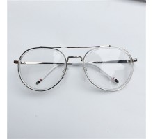 バンテージ古典風有名人透明クリアフレーム眼鏡フレーム金属メタル個性丸顔原宿メガネ度なしレンズ
