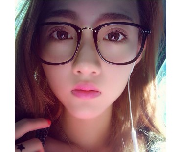 【送料無料】韓国メガネフレーム女子おしゃれクラシック風丸顔男性度なしレンズ眼鏡近視対応伊達メガネ痩せる効果大きいフレーム