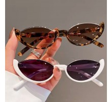 サングラス人気レトロ キャットアイ型偏光サングラスおしゃれ女性有名人下縁デザイン レディース個性的アンダーリムべっ甲柄メガネ鼈甲