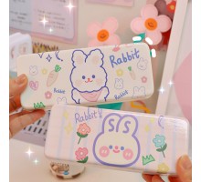 清楚系インスタ映えメガネケースうさぎ動物柄ツヤありおしゃれ 眼鏡ケースPU革ウサギ女子可愛いめがね ケース ギフト兎サングラス収納