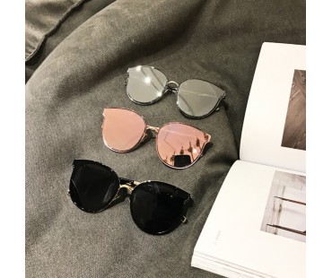 ティックトック有名人サングラス ファッションスタイル水銀レンズおしゃれピンク色サングラス高級個性的キャットアイめがね男女眼鏡サングラス可愛いミラーレンズ偏光メガネ