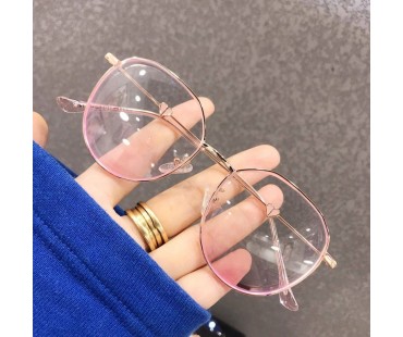 tiktok人気メガネ伊達眼鏡フレーム2021トレンド韓国ピンク色ラウンド型ダテメガネかわいいローズゴールド優しい雰囲気 丸メガネ ハート柄銀金 女っぽい