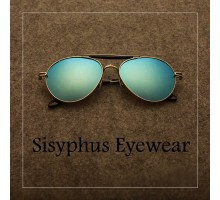 クラシカル眼鏡サングラス偏光 ティアドロップUVカットレンズ メンズ レディーズめがねレトロ度なし度付き対応丸顔青色レンズ流行りティアドロップ型サングラス メタルフレーム