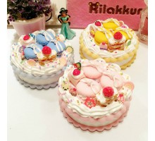 コンタクトレンズケース韓国かわいいミラー付コンタクトレンズケース個性的バター クリーム マカロン焼き菓子レンズケース ケーキおしゃれスイーツ カラコンレンズケース 