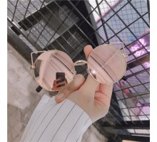 レトロins人気サングラス女性レディース2018流行り猫耳かわいいネコミミ有名人サングラス眼鏡ファッションスナップねこみみストリートおしゃれメガネ芸能人