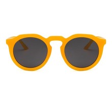 2022年トレンド夏サングラス おしゃれ女子個性的イエロー偏光サングラス黄色フレーム クラシック韓国丸いメガネ有名人タレント眼鏡ラウンド型