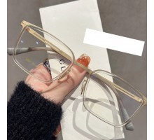 ゴールドフレームおしゃれメガネ上品スクエア型ダテメガネ男メンズ2025年流行り超軽量金色メガネ度付きレンズ度なしレディース黒縁メガネ