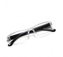 日本製一体形シニアグラス老眼鏡疲労対策リーディンググラス度数ありオシャレ透明フレーム便利携帯老眼鏡高級エレガント ブラック パープル クリアリーディンググラス度付きレンズ