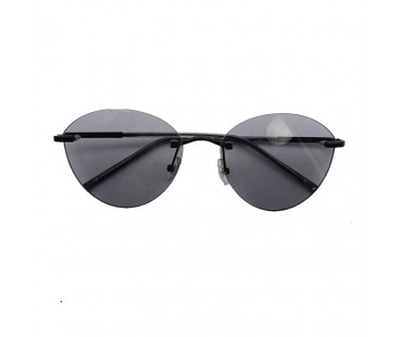 ノンリム メガネ縁無しサングラス黒いカラーレンズふちなし2021年トレンド韓国おしゃれサングラス偏光メンズ レディース紫外線カットめがねオーバル型