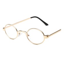 欧米セレブファッション眼鏡小さいフレームダテメガネ度付きエレガントかわいい伊達メガネ高級メタル学院風めがね金属ゴールド色痩せ顔個性的メガネ欧おしゃれ度なしレンズ オーバル型