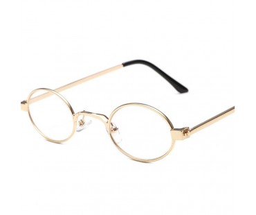 欧米セレブファッション眼鏡小さいフレームダテメガネ度付きエレガントかわいい伊達メガネ高級メタル学院風めがね金属ゴールド色痩せ顔個性的メガネ欧おしゃれ度なしレンズ オーバル型