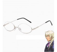 牙琉霧人コスプレ用メガネcosplay眼鏡アンダーリム メガネ逆転裁判4キャラクター下縁メガネ逆ナイロール チタン軽量cosコスプレイヤー小道具