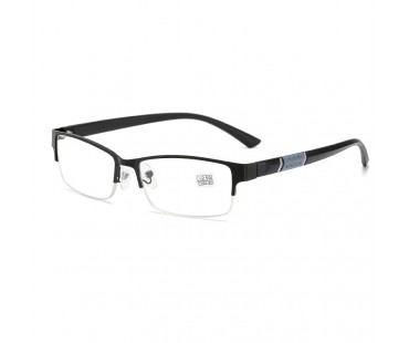 老眼鏡ハーフリム メタル製シニアグラス拡大鏡 おしゃれ メンズ レディース ブルーライトカット超軽量UVカット リーディンググラス疲労対策+1.00度数