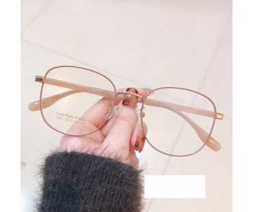 茶色伊達メガネおしゃれ丸い眼鏡ラウンド型メガネコーデ度付きレンズ女性メタルフレーム韓国ファッション丸眼鏡度なしローズゴールド