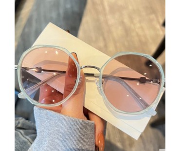 レトロ丸いサングラス偏光メガネ大きいラウンド型UVカットサングラス紫外線カット有名人芸能人コーデかわいいピンク色カラーレンズおしゃれサングラス 