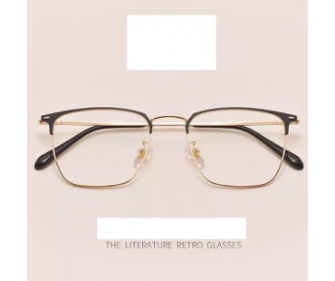 超軽量メガネ細いフレーム エレガント知的伊達メガネ度付きレンズ度無しレトロ風女性男性ブルーライトカットレンズ大人っぽいスクエア型メガネ メタルフレーム眼鏡