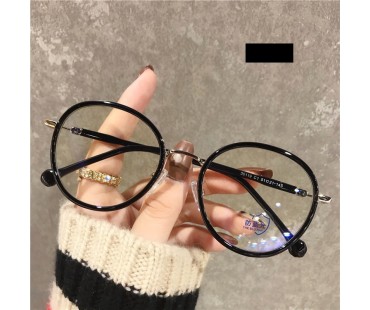 おしゃれブランドメガネ伊達メガネ赤 黒ラウンド眼鏡セルフレーム度付きレンズ太いフレーム丸いメガネ クラシックめがねブラック レッド透明