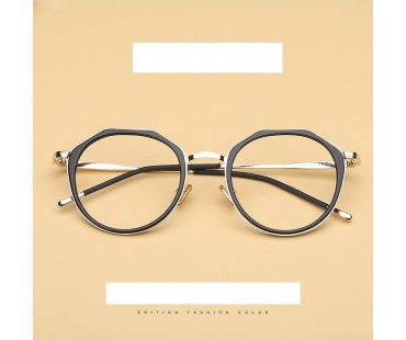 2022年流行軽量メガネ伊達眼鏡TR90韓国メガネおしゃれ菱形ダテメガネ度付き異素材組み合わせ多角形めがね度なしブラック緑 花柄レディース メンズ