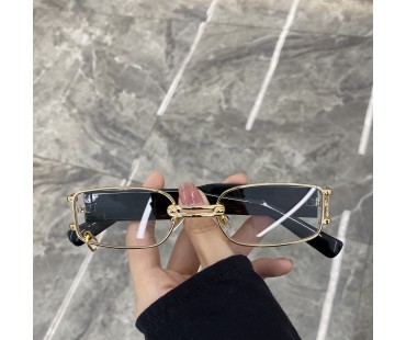 2021トレンドメガネ韓国おしゃれ度なし伊達メガネめがね女性スクエア型フレーム有名人インスタ映えコーデ眼鏡個性的四角形ダテメガネ金属メタル ゴールド色シルバー フルリム