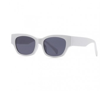 ストリートファッション小さいフレームサングラス偏光レンズ白いクラシックUVカットサングラス レディース人気メンズお揃いブルー色メガネ