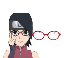 キャラクターNARUTO ナルトうちはサラダ赤い眼鏡メガネフレームレンズなしアニメCosplayアクセサリー『BORUTO -NARUTO THE MOVIE-』レッドめがねコスプレBORUTO ボルトうちはサラダ (うちはさらだ)