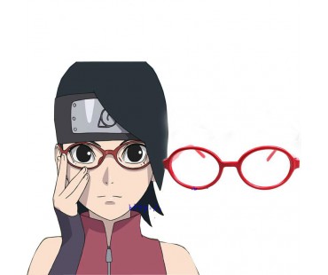 キャラクターNARUTO ナルトうちはサラダ赤い眼鏡メガネフレームレンズなしアニメCosplayアクセサリー『BORUTO -NARUTO THE MOVIE-』レッドめがねコスプレBORUTO ボルトうちはサラダ (うちはさらだ)