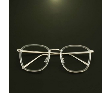 韓国スタイル眼鏡メガネ女子透明クリアめがねフレーム男子レトロ眼鏡スクエア型クラシック風フルリム式伊達メガネ度なしレンズ大きいフレーム度入りレンズ対応ブルーライトカット