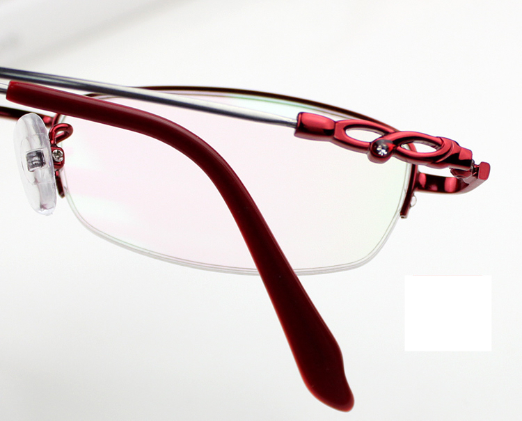 ハーフリム新宿 安い赤色眼鏡ナイロールおしゃれメガネ 最新