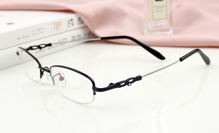 メガネ超軽量弾力メガネ ハーフリム新宿 安い赤色眼鏡