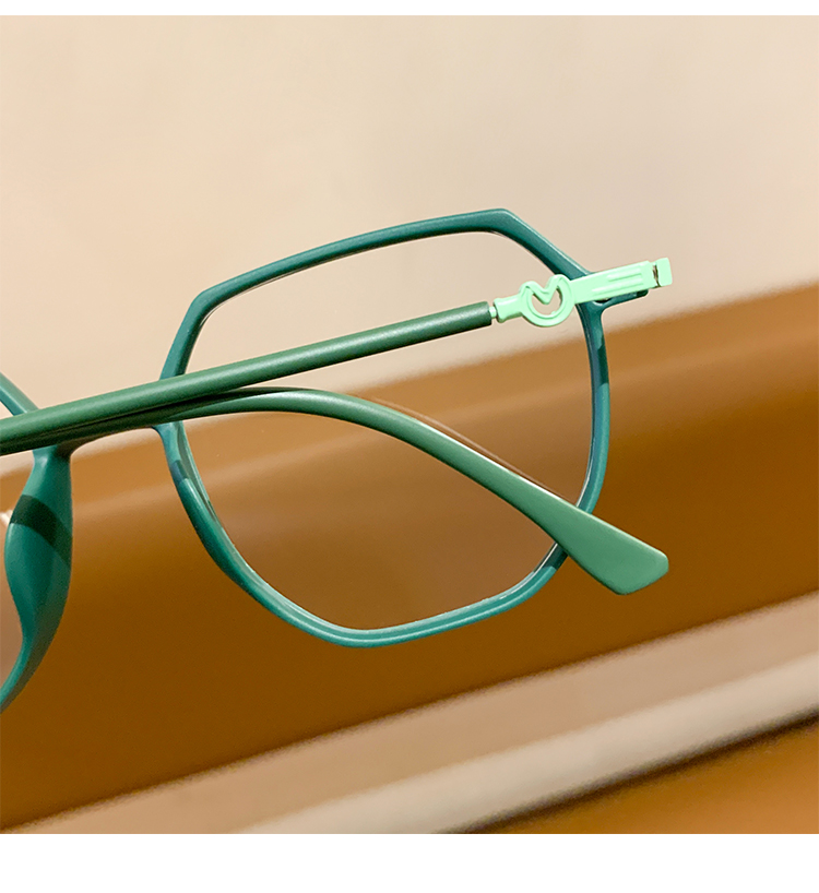 ミントグリーン色緑メガネ 安い可愛いカラフル伊達メガネ