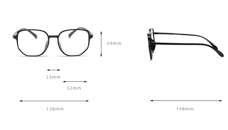 通販メガネ超軽量伊達メガネつや消し素材めがね多角形