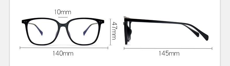大きいフレーム 黒つや消し素材ビッグフレーム茶色メガネ 灰色クリア度付き度なし