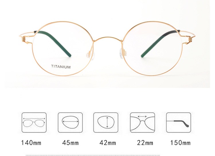 メガネ フレーム韓国ブランド丸い銀色メガネおしゃれ軽量チタン製