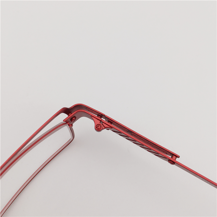 レッドカラーおしゃれ2022 メガネ眼鏡チタン フルリム赤い赤色メガネ軽量フレーム