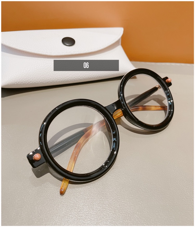眼鏡 おしゃれ度なし女性伊達メガネ度付きメガネ 楕円レンズ人気ラウンド