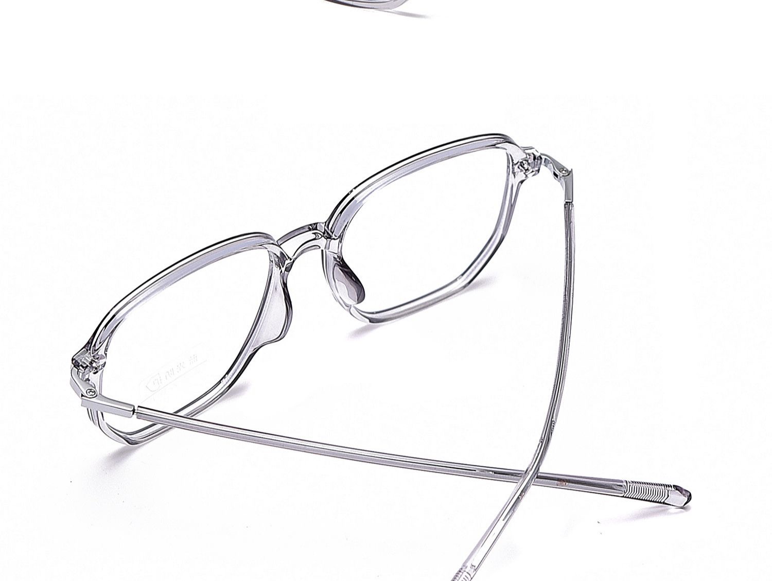 メガネtr90素材度付きレンズ大きいクリア レディース黒縁フレームめがね快適