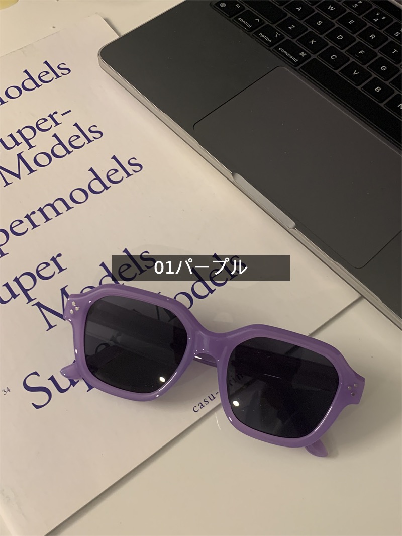 ウェリントン型サングラス おすすめ ブランド メンズ紫UVカットメガネ2023年トレンド