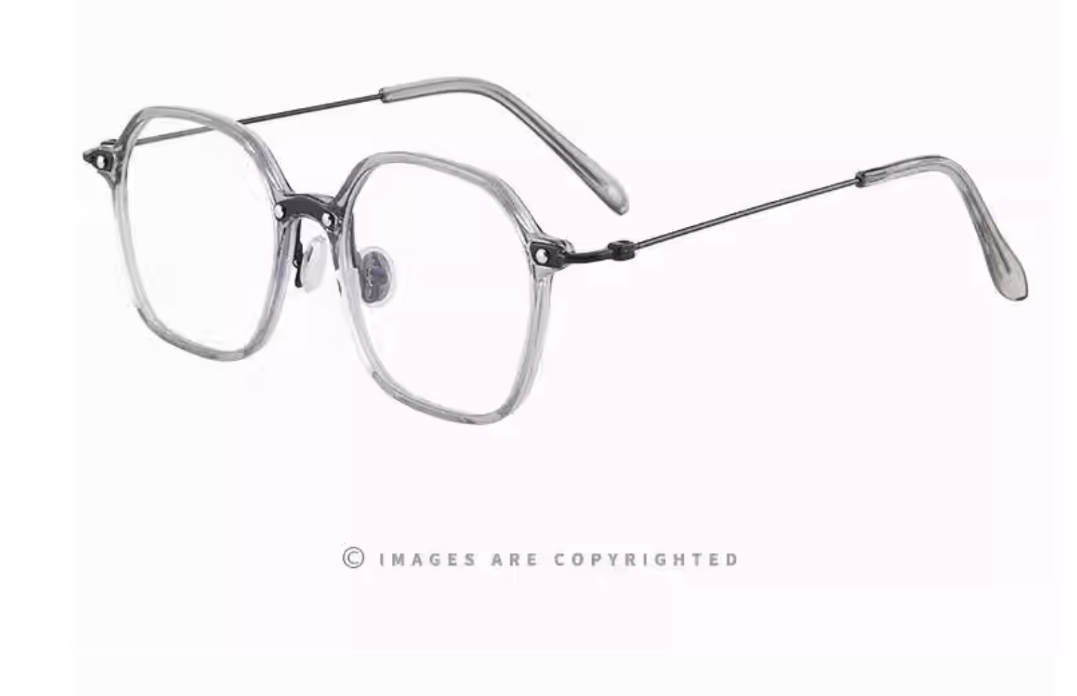 フレーム伊達メガネ 安いブルー色度付き度なしラウンド型メガネ