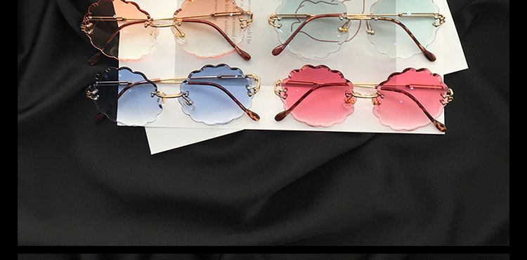 縁なしサングラス欧米インスタ映え安い眼鏡人気大きいフレーム流行