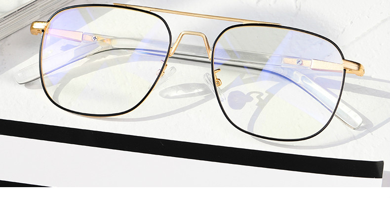 伊達メガネ格安金属メタルフレーム眼鏡スクエア型
