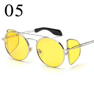 ツーブリッジ女性人気黄色レンズ眼鏡サングラスクラシカル