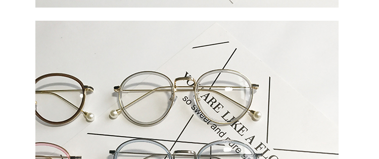 通販 ランキング眼鏡レトロ丸い伊達メガネ可愛いパール飾りラウンド型通販 人気