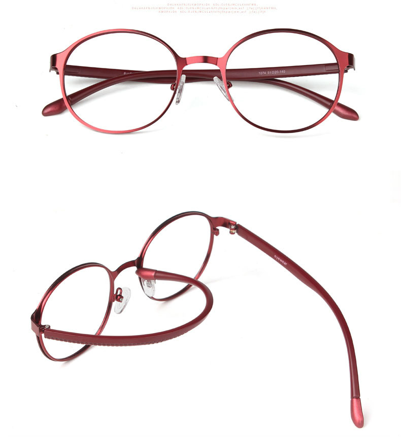 度付用 ブランド高級ブルーライトカット眼鏡 老眼鏡海外通販赤いフレーム ブラック