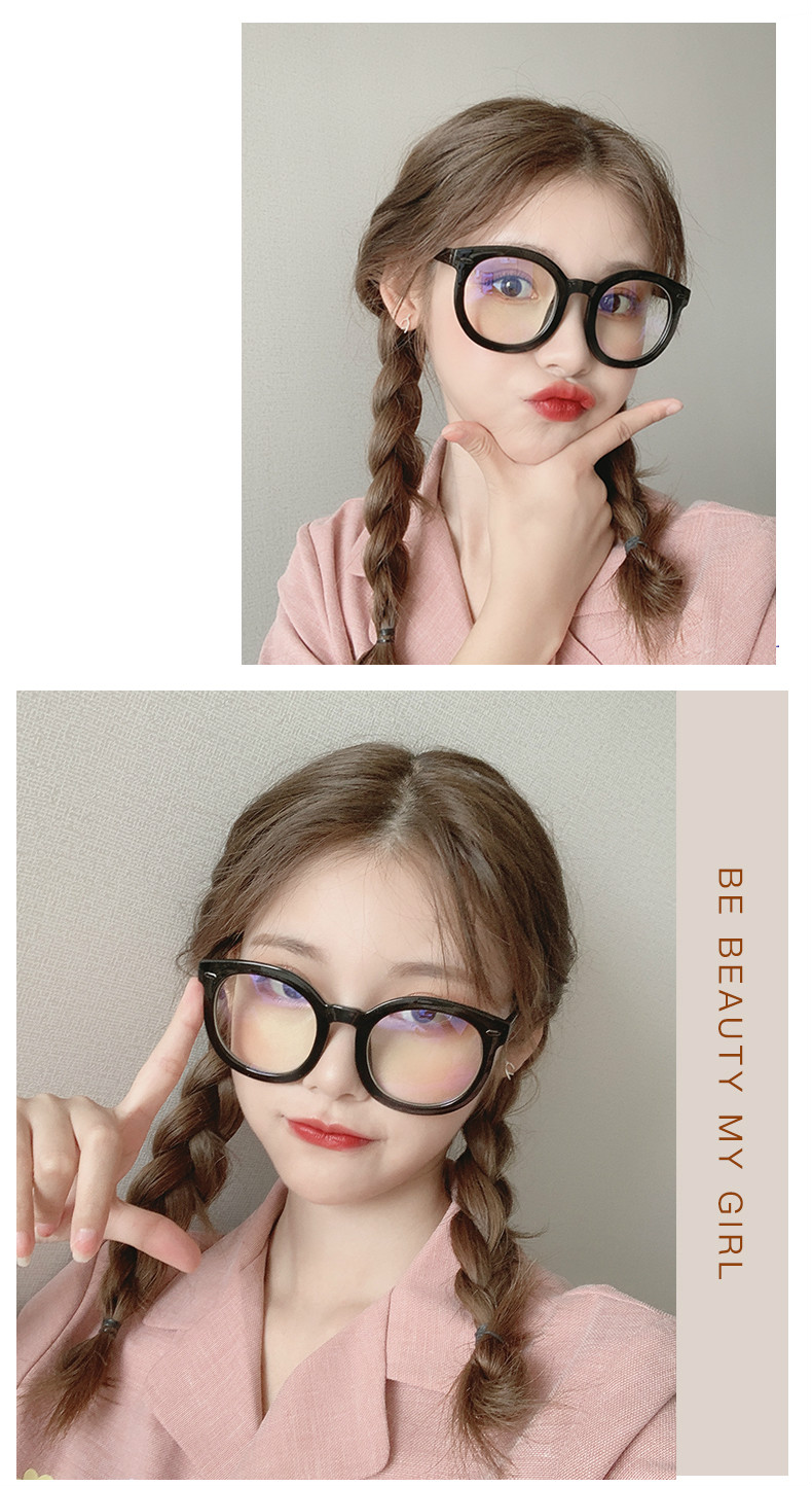 黒ぶち伊達メガネ 通販メガネおしゃれ女性丸い韓国ファッションGM