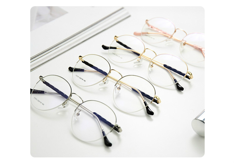 眼鏡韓国レトロ伊達メガネ可愛い フレームメガネ個性的ハーフリム