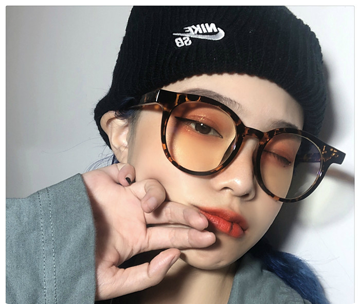 梅田 眼鏡韓国ファッション丸メガネ安いメガネ 丸太いフレーム